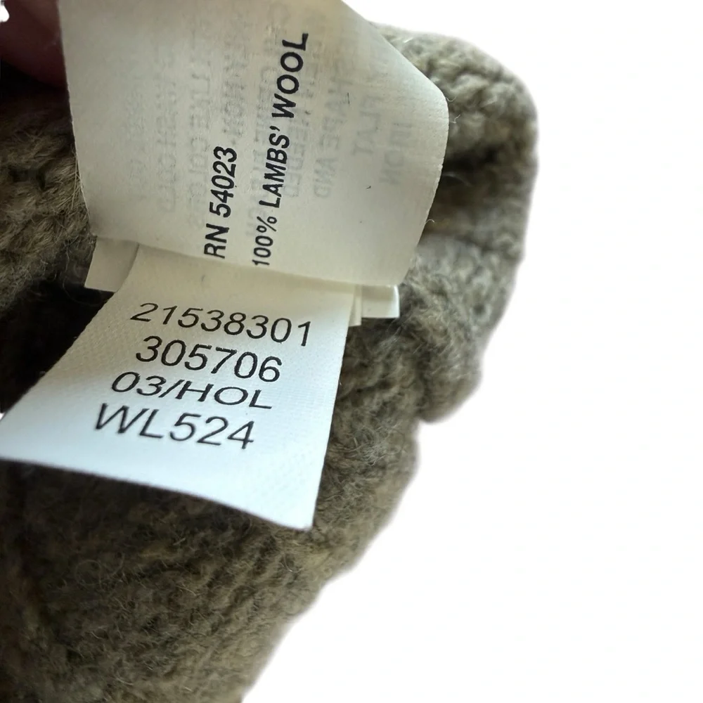 VTG Y2K GAP 100% Lambswool Quarter Zip Sweater XXL Gray Rib Knit Winter Classic